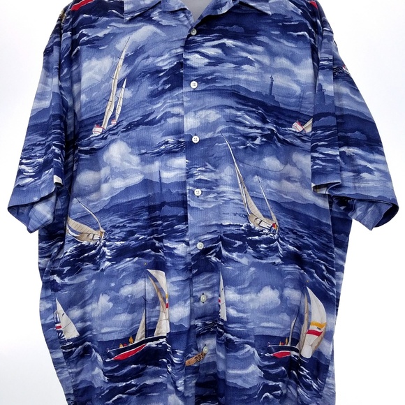 VTG XXL Sailing Nautical Ocean Blue Light House - Picture 5 of 8